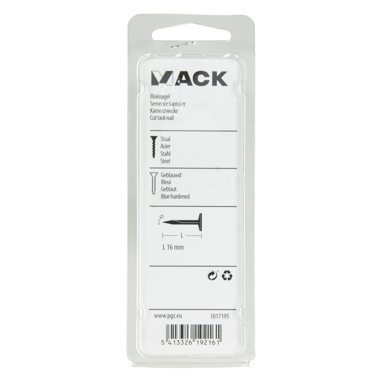 Load image into Gallery viewer, Mack 1017195 - bloknagel staal geblauwd 50 gr16 mm | 10 stuks