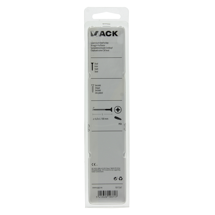 Afbeelding laden in galerijviewer, Mack 1017267 - spaanplaatschroef vz kop geelverz. 4 st 6,0 x 100 mm | 5 stuks