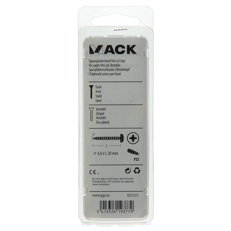 Afbeelding laden in galerijviewer, Mack 1017272 - spaanplaatschroef cylkop geelverz.30 st 4,0 x 20 mm | 10 stuks