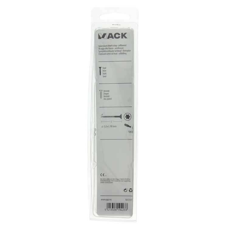 Afbeelding laden in galerijviewer, Mack 1017317 - spaanplschr.vzkop-zelfb. geelverz. 5 st 5,0 x 90 mm | 5 stuks