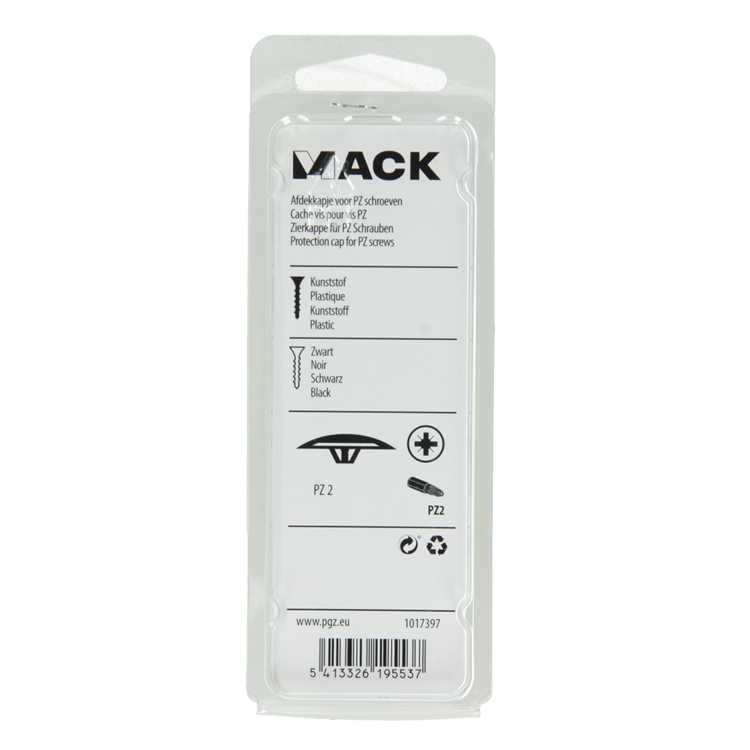 Afbeelding laden in galerijviewer, Mack 1017397 - afdekkapje vr pz schr.kunst. zwart 40 st pz 2 | 10 stuks
