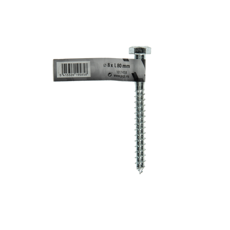 Afbeelding laden in galerijviewer, Mack 1017418 - houtdraadbout staal verzinkt 1 st 8 x 80 mm | 10 stuks