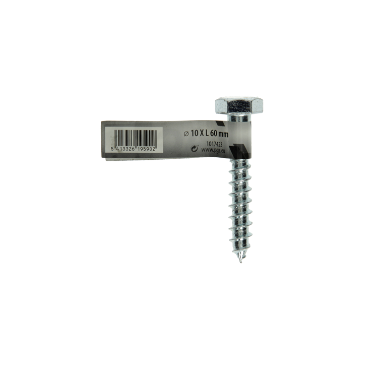Afbeelding laden in galerijviewer, Mack 1017423 - houtdraadbout staal verzinkt 1 st 10 x 60 mm | 10 stuks