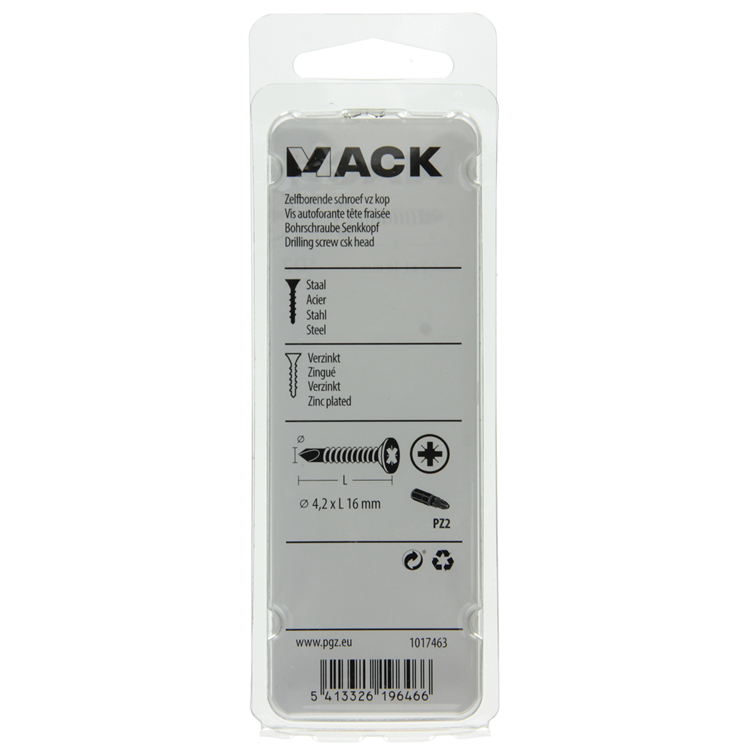 Afbeelding laden in galerijviewer, Mack 1017463 - zelfborende schroef vz kop verz. 28 st 4,2 x 16 mm | 10 stuks