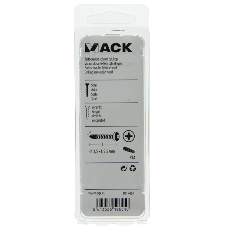 Load image into Gallery viewer, Mack 1017467 - zelfborende schroef cyl. kop verz. 40st 3,5 x 9,5 mm | 10 stuks