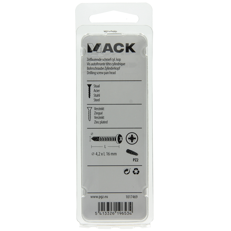 Load image into Gallery viewer, Mack 1017469 - zelfborende schroef cyl. kop verz. 28st 4,2 x 16 mm | 10 stuks
