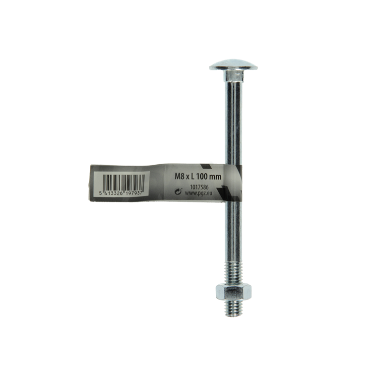 Afbeelding laden in galerijviewer, Mack 1017586 - houtbout + moer staal verzinkt1 st m8 x 100 mm | 10 stuks