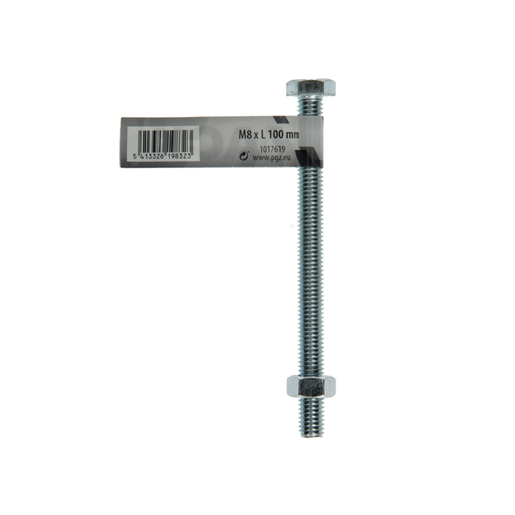 Load image into Gallery viewer, Mack 1017619 - tapbout + moer staal verzinkt 1 st m8 x 100 mm | 10 stuks