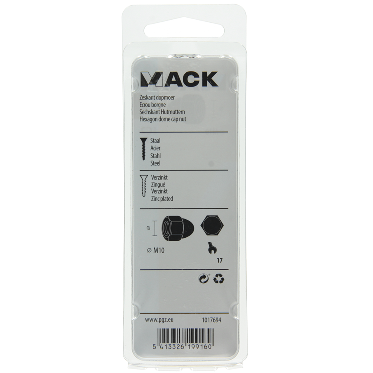 Load image into Gallery viewer, Mack 1017694 - zeskant dopmoer staal verzinkt2 st m10 | 10 stuks