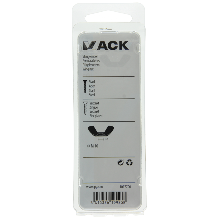 Load image into Gallery viewer, Mack 1017700 - vleugelmoer staal verzinkt 2 st m10 | 5 stuks