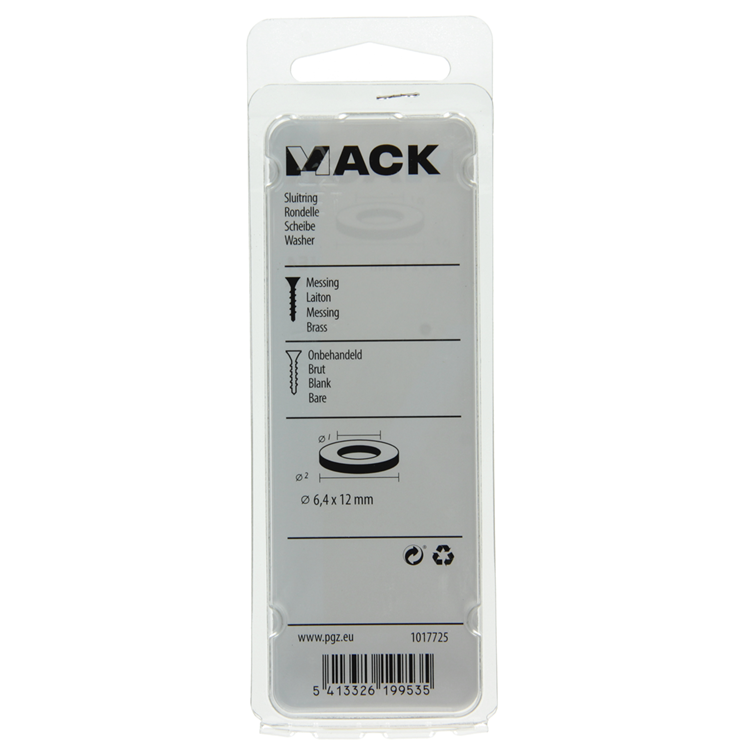 Load image into Gallery viewer, Mack 1017725 - sluitring messing 6 st 6,4 x 12 mm | 10 stuks