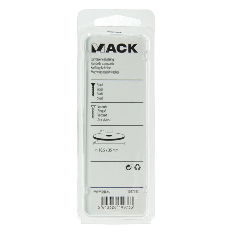 Load image into Gallery viewer, Mack 1017743 - carrosserie sluitring verzinkt8 st 10,5 x 35 mm | 10 stuks