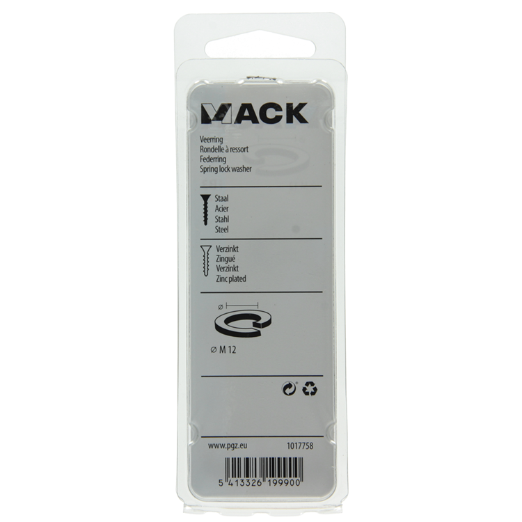 Load image into Gallery viewer, Mack 1017758 - veerring staal verzinkt 12 st m 12 | 10 stuks