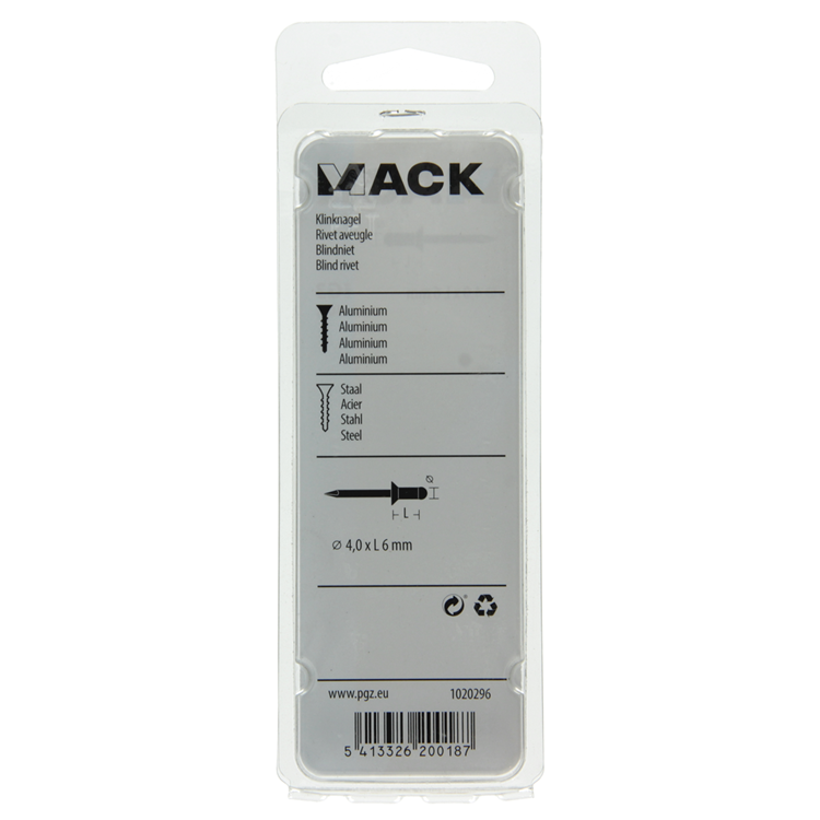 Load image into Gallery viewer, Mack 1020296 - 40 blindnieten alu 4,0x6mm | 5 stuks