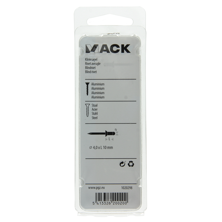 Load image into Gallery viewer, Mack 1020298 - 33 blindnieten alu 4,0x10mm | 5 stuks