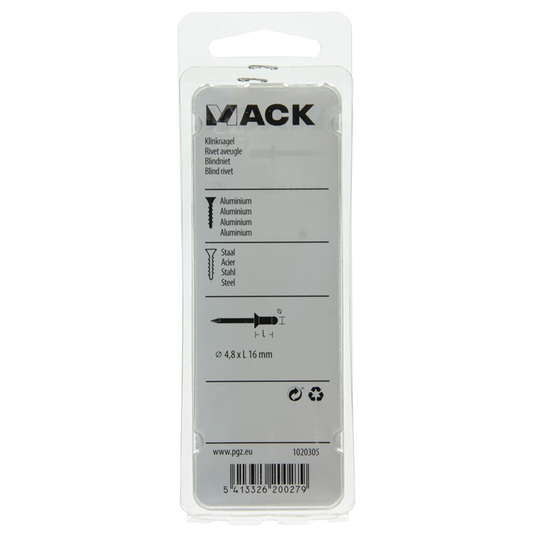 Load image into Gallery viewer, Mack 1020305 - 18 blindnieten alu 4,8x16mm | 5 stuks