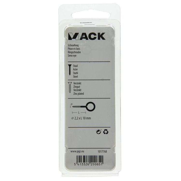 Load image into Gallery viewer, Mack 1017768 - schroefoog staal verzinkt 20st 2,2 x 10 mm | 10 stuks