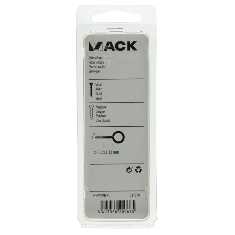 Load image into Gallery viewer, Mack 1017770 - schroefoog staal verzinkt 15st 3,0 x 12 mm | 10 stuks