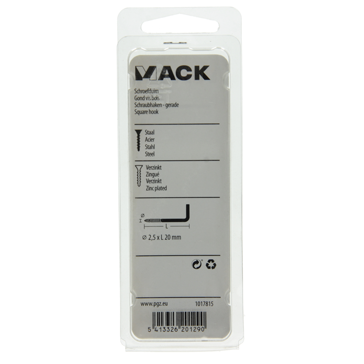 Load image into Gallery viewer, Mack 1017815 - schroefduim staal verzinkt 20 st 2,5 x 20 mm | 10 stuks