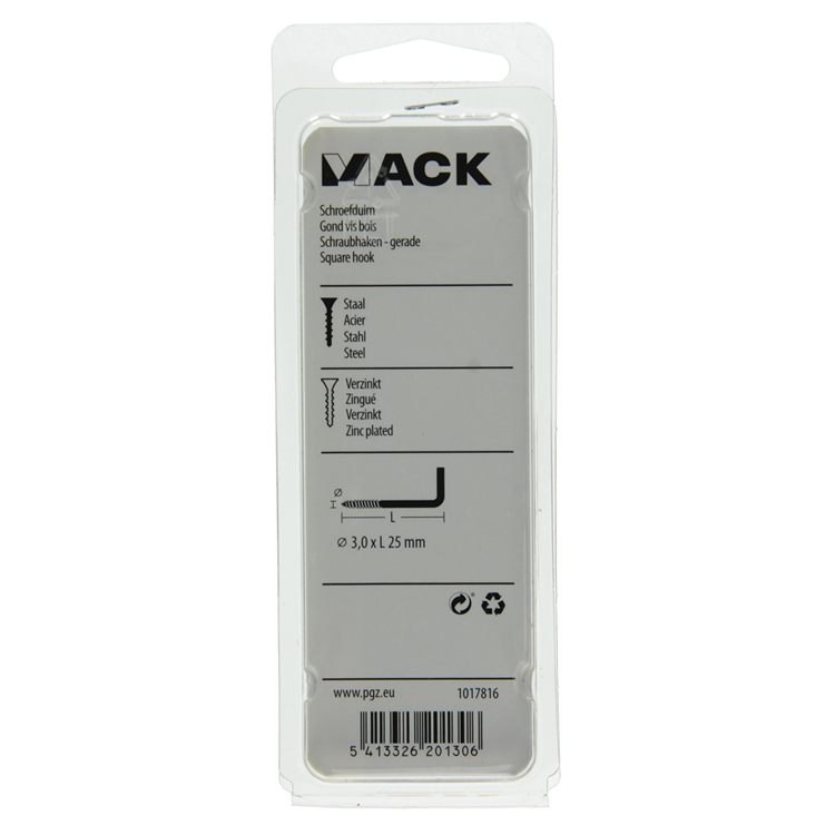 Load image into Gallery viewer, Mack 1017816 - schroefduim staal verzinkt 18st 3,0 x 25 mm | 10 stuks