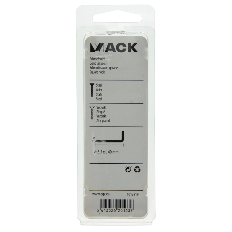 Load image into Gallery viewer, Mack 1017819 - schroefduim staal verzinkt 10 st 3,5 x 40 mm | 10 stuks