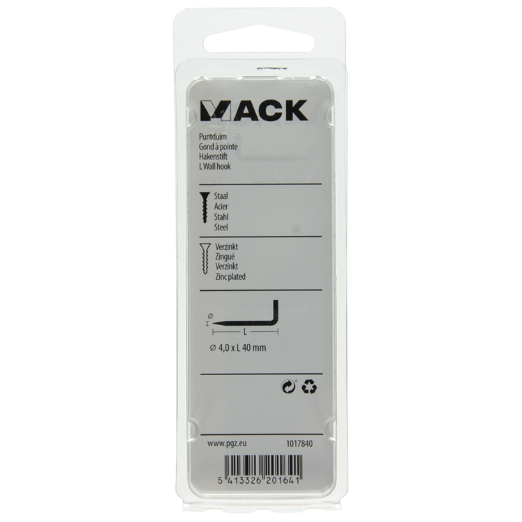 Load image into Gallery viewer, Mack 1017840 - puntduim staal verzinkt 8 st 4,0 x 40 mm | 10 stuks