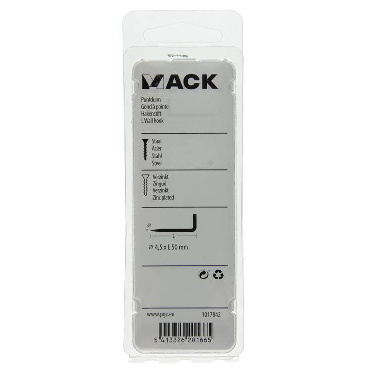 Load image into Gallery viewer, Mack 1017842 - puntduim staal verzinkt 6 st 4,5 x 50 mm | 10 stuks