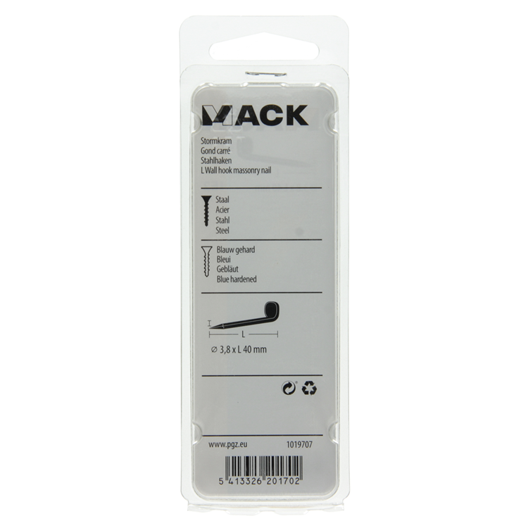 Load image into Gallery viewer, Mack 1019707 - balkhaak geblauwd staal 7 st 3,8 x 40mm | 5 stuks