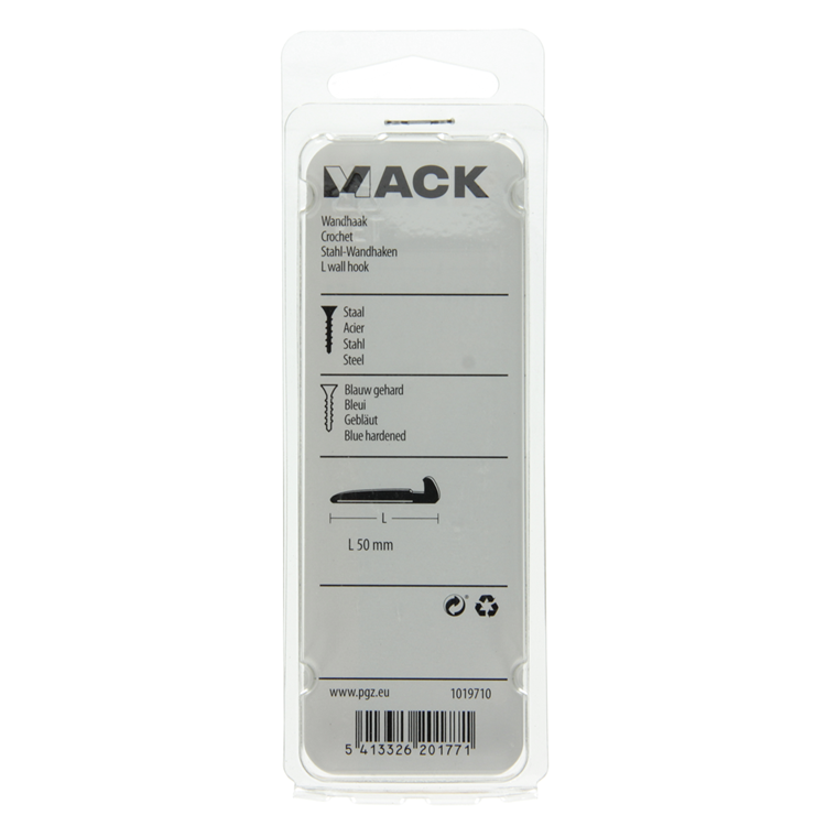 Load image into Gallery viewer, Mack 1019710 - wandhaak staal blauw gehard 6 st 50 mm | 10 stuks