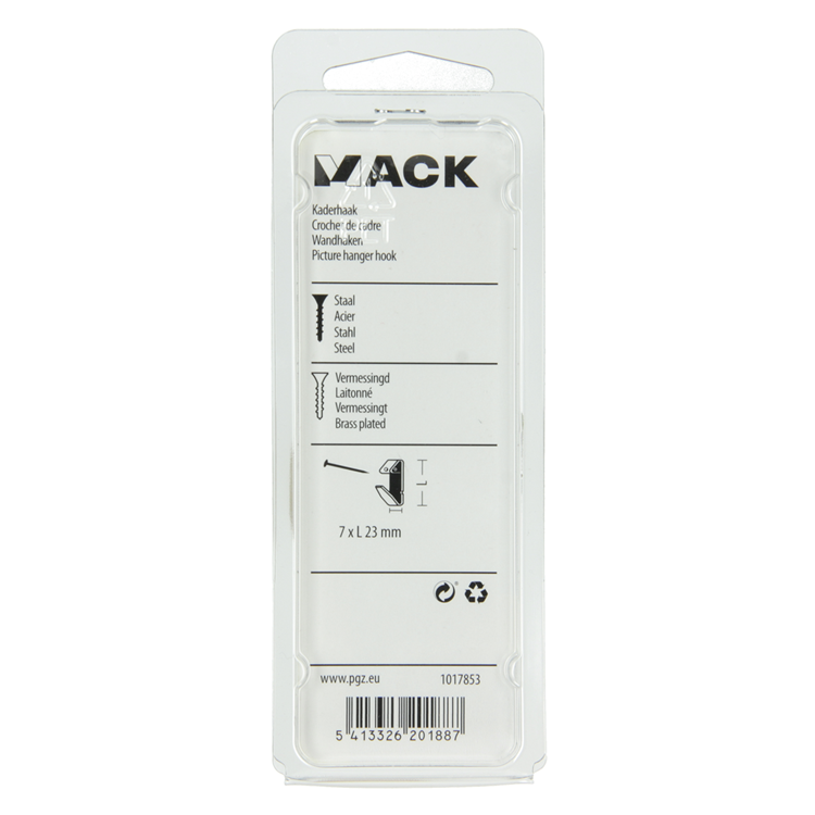Load image into Gallery viewer, Mack 1017853 - kaderhaak staal vermessingd 12 st 7 x 23 mm | 10 stuks