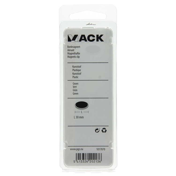Load image into Gallery viewer, Mack 1017870 - bordmagneet kunststof groen 4 st 30 mm | 10 stuks