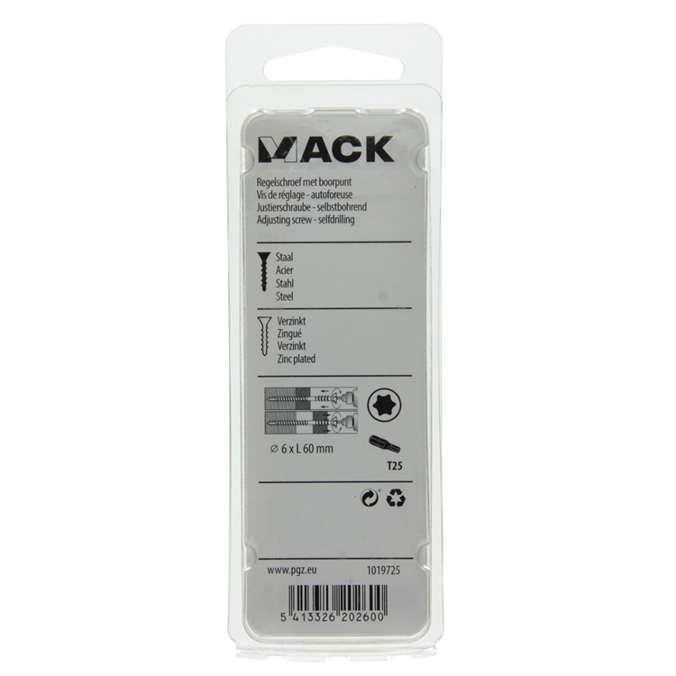 Load image into Gallery viewer, Mack 1019725 - regelschroef verzinkt 10 st 6 x 60 mm | 10 stuks