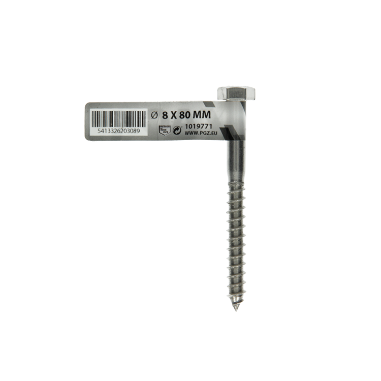 Load image into Gallery viewer, Mack 1019771 - houtdraadbout roestvrijstaal 1st 8 x 80 mm | 10 stuks