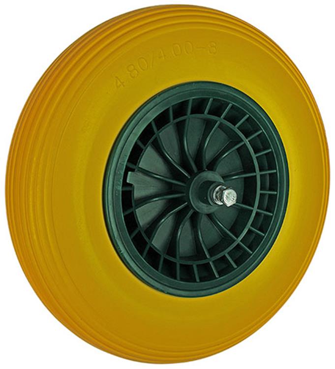 Load image into Gallery viewer, 1039748 - lekvrij kruiwagenwiel ø 400 groene velg | 3 stuks