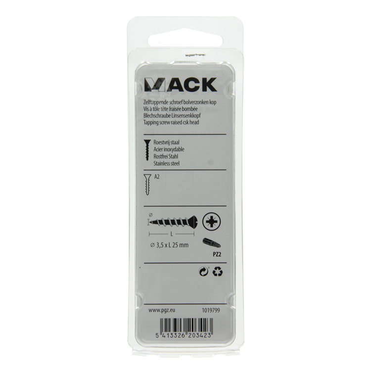 Load image into Gallery viewer, Mack 1019799 - zelftappende schroef bolvz.kopa2 10st 3,5 x 25 mm | 10 stuks