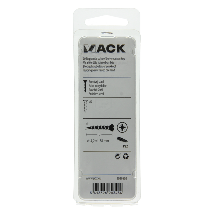 Load image into Gallery viewer, Mack 1019802 - zelftappende schroef bolvz.kopa2 6st 4,2 x 38 mm | 10 stuks