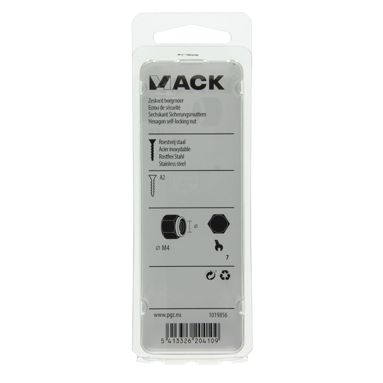Load image into Gallery viewer, Mack 1019856 - zeskant borgmoer inox a2 6 st m 4 | 10 stuks