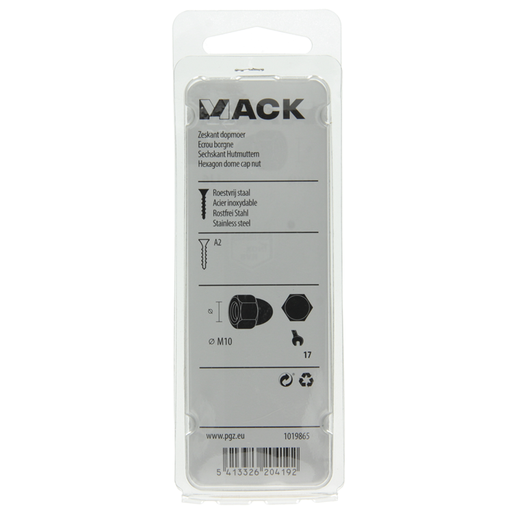 Load image into Gallery viewer, Mack 1019865 - zeskant dopmoer inox a2 2 st m 10 | 10 stuks