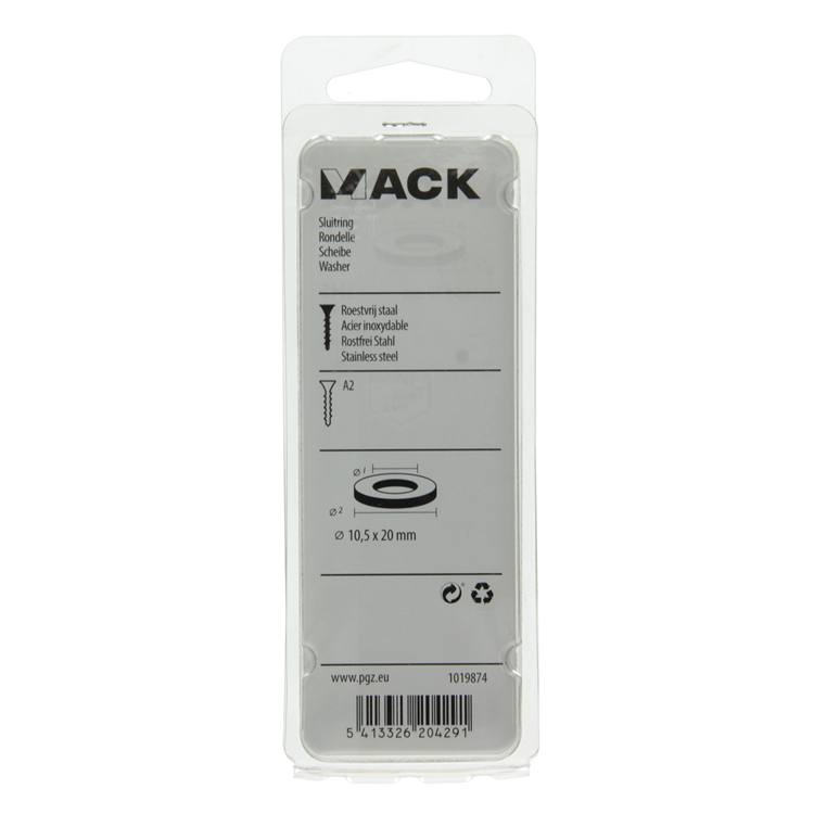 Load image into Gallery viewer, Mack 1019874 - sluitring inox a2 9 st m10 | 10 stuks