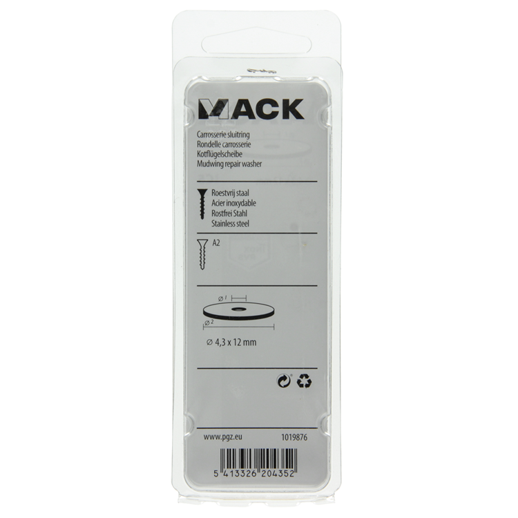Load image into Gallery viewer, Mack 1019876 - carrosserie sluitring inox a2 12 st 4,3x12 | 10 stuks