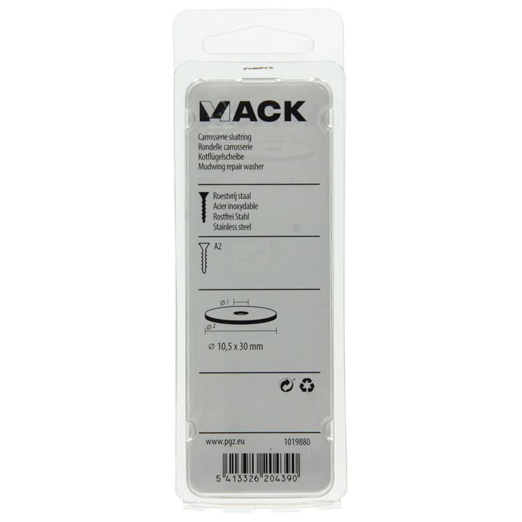 Afbeelding laden in galerijviewer, Mack 1019880 - carrosserie sluitring inox a2 3 st 10,5x30 | 10 stuks