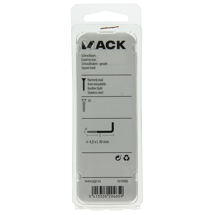 Load image into Gallery viewer, Mack 1019900 - schroefduim roestvrijstaal 3 st 4,0x40 mm | 10 stuks