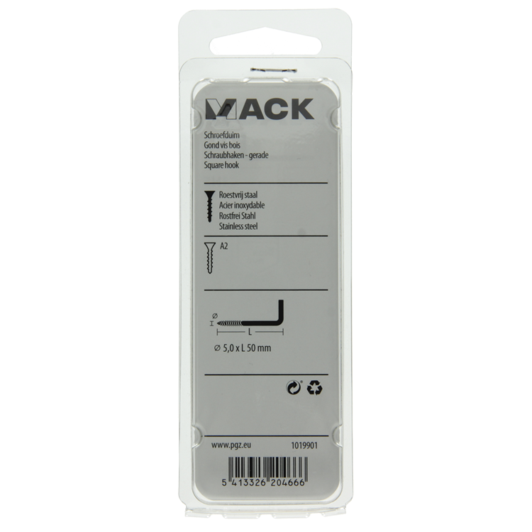 Load image into Gallery viewer, Mack 1019901 - schroefduim roestvrijstaal 2 st 5,0x50 mm | 10 stuks