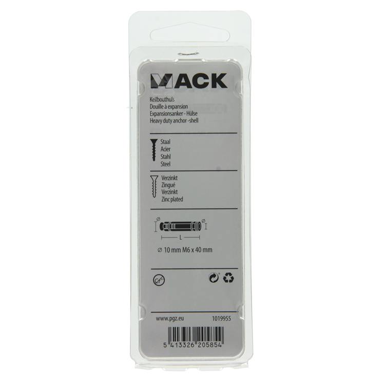 Load image into Gallery viewer, Mack 1019955 - keilbouthuls verzinkt 4 st m6 x 40 mm | 10 stuks