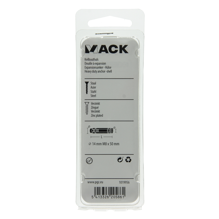 Load image into Gallery viewer, Mack 1019956 - keilbouthuls verzinkt 2 st m8 x 50 mm | 10 stuks