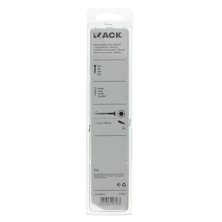 Load image into Gallery viewer, Mack 1018027 - spaanplschr.vzkop-zelfb. geelverz. 16 st 5,0 x 100 mm | 5 stuks