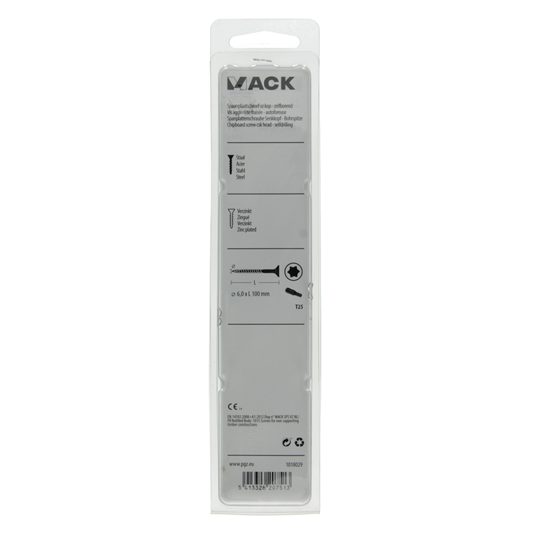 Load image into Gallery viewer, Mack 1018029 - spaanplschr.vzkop-zelfb. geelverz. 14 st 6,0 x 100 mm | 5 stuks