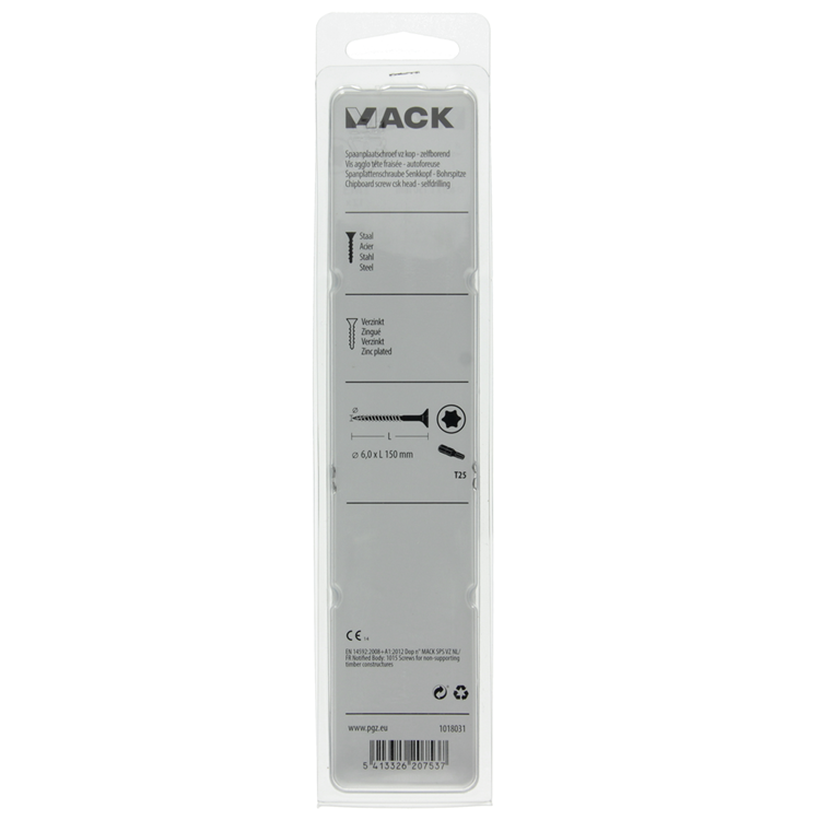 Load image into Gallery viewer, Mack 1018031 - spaanplschr.vzkop-zelfb. geelverz. 12 st 6,0 x 150 mm | 5 stuks