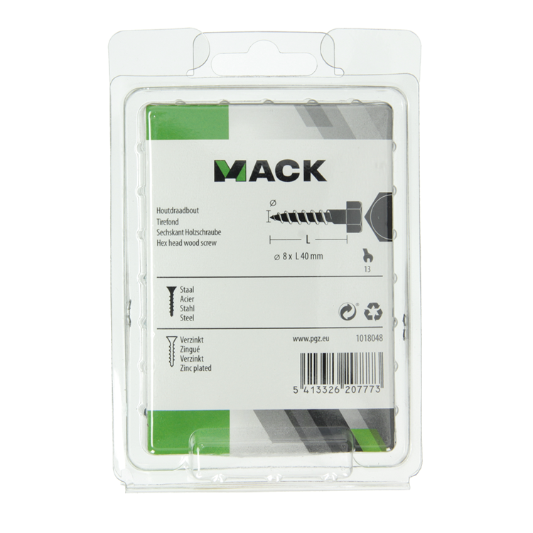 Load image into Gallery viewer, Mack 1018048 - houtdraadbout staal verzinkt 24 st 8 x 40 mm | 5 stuks