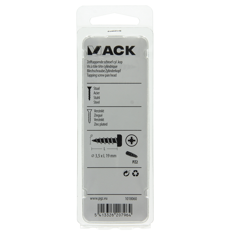Load image into Gallery viewer, Mack 1018060 - zelftappende schroef cylkop verz. 70 st 3,5 x 19 mm | 5 stuks